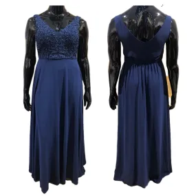 GALAJURK MARINEBLAUW SCHOUDERBANDEN CHIFFON