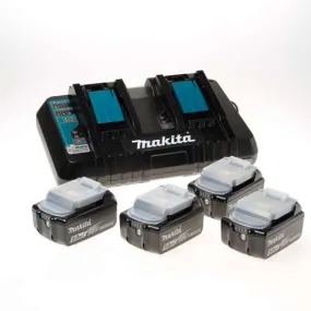 Makita accu startset 4x5Ah/18v BL1850B+DC18RD