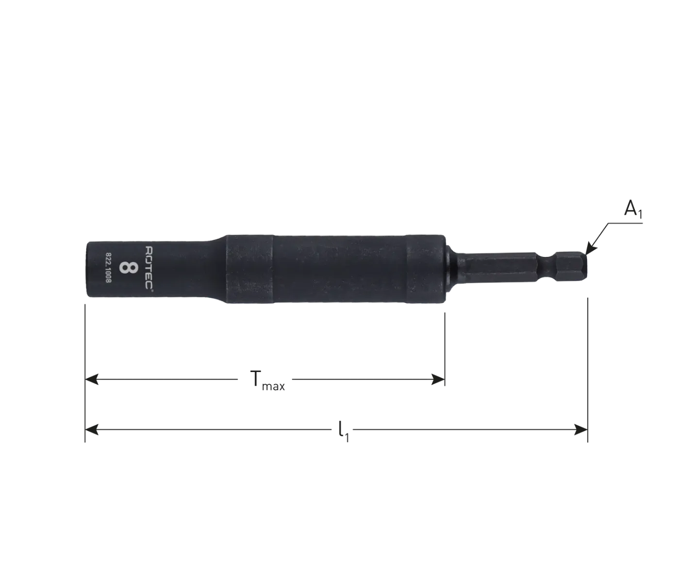 Rotec flexibele hoekdopsleutels 15°, SW 17x115x62